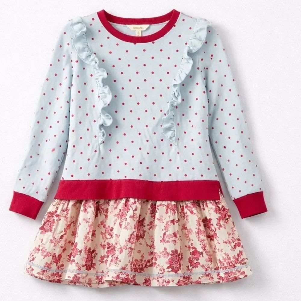 Matilda Jane heart to heart dew drop sweatshirt dress size 10 NWOT